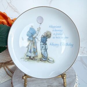 Vintage 1978 Boho Chic Hollie Hobbie “Happy Birthday” Decorative Plate